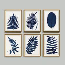 Ballard printing & designs, irwinton, georgia. Indigo Fern Leaf Art Ballard Designs Leaf Art Framed Wall Art Ballard Designs