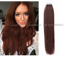 Auburn hair ranges in shades from medium to dark. China Wholesale Price Dark Auburn Brown 33 Natural Remy Tape In Human Hair Extensions In Hot Selling On Global Sources Hair Hair Extension Real Human Hair