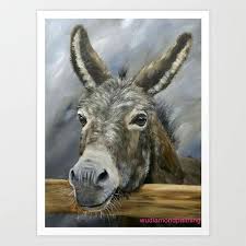 Diy Diamond Painting Cross Stitch Animal Diamond Mosaic Donkey Etsy In 2020 Animal Paintings Animal Art Cow Art