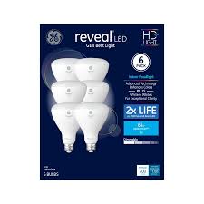 Ge Reveal 65 Watt Eq Led Br30 Color Enhancing Dimmable Flood Light Light Bulb 6 Pack In The Spot Flood Led Light Bulbs Department At Lowes Com