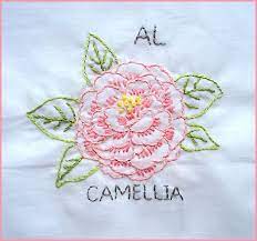 Alabama Camellia Diy Embroidery Designs Flower Quilt Floral Embroidery Patterns