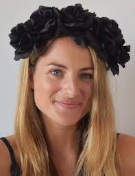 SALE item* Isabella Black Flower Crown, Kentucky Derby Headband, Flora