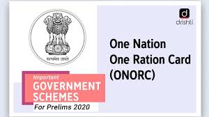 Important Government Schemes One Nation One Ration Card Onorc Youtube