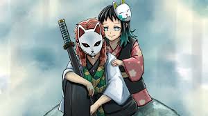 To make matters worse, his younger sister nezuko, the sole survivor, has been transformed into a demon herself. Demon Slayer Makomo Sabito Sitting On Top Like Rock With Sword With Shallow Background Of Sky And Clouds Hd Anime Wallpaper A Wallpaper Wallpapers Printed
