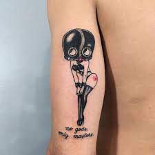 Tattoo uploaded by Tattoodo • BDSM Betty tattoo by Berly Boy #BerlyBoy  #BettyBooptattoos #BettyBoop #newtraditional #bdsm #dominatrix #sub  #ballgag #leather #pinup #quote #script #text #handprint #redink #funny  #cute #cartoon • Tattoodo