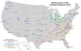 Map Of Division 1 Colleges List Of Ncaa Division I Fbs Football Programs Wikipedia