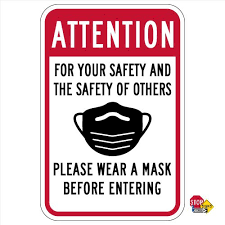 Here are reasons why you need to continue wearing a mask (and practice other recommended safety guidelines) during and future studies will need to evaluate whether vaccination decreases viral transmission before we can. Attention Please Wear A Mask Before Entering Sign 12x18 Construction Signs Printable Signs Restaurant Management