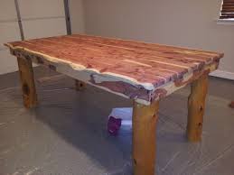 Homemade Cedar Table Made From Trees Off My Property Cedar Table Wood Table Cedar Furniture