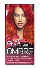 To prevent red hair color from fading, ask your hair stylist for shampoo and conditioner formulas that are specifically made for colored hair. Splat Complete Kit Ombre Fire Semi Permanent Orange Red Hair Dye With Bleach Walmart Com Walmart Com