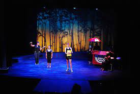 Silhouette Of The Trees Can Be A Plain Base Can Use Lights To Set The Place More Flexibl Stage Lighting Design Set Design Theatre Lighting Design Theatre
