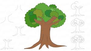 Como Dibujar Un Arbol Con Copa Paso A Paso