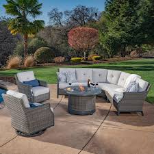 'solid concrete fire balls & decorative fireplace objects. Lago Brisa 6 Piece Sectional With Fire Table Costco