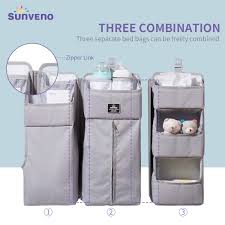 This caddy features a natural wood. 3 In 1 Detachable Diaper Organizer Hanging Storage Bags For Crib Sunveno Nursery Organizer Baby Diaper Caddy Set Changing Table Or Wall Grey Baby Nursery Emosens Fr