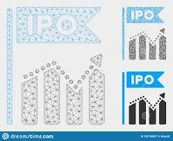 Ipo Chart Vector Mesh Carcass Model And Triangle Mosaic Icon