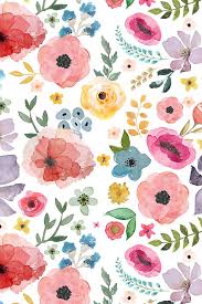 Colorful Fabrics Digitally Printed By Spoonflower 21 Floral Fiesta White Floral Wallpaper Flower Wallpaper Floral Watercolor