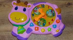 Musical Activity Toy With Animal Sounds Megcos Clock Toy With Nursery Activity Toys Baby Musical Toys Cow Toys