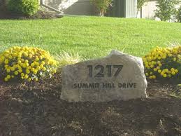 You can design a wreath to put on your door around the holidays that has your house number on it. 16 House Number Ideas Address Stone Landscaping With Rocks House Numbers