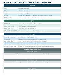 One Page Strategic Plan Excel Template Business Plan Ideas Of Tips On Buying Strategic Planning Template Strategic Planning Process One Page Business Plan