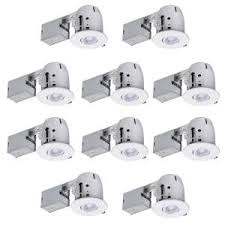 Globe Electric 4 In White Dimmable Recessed New Construction And Remodel Lighting Kit 10 Pack 90540 The Home Depot