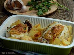 Un secondo piatto di pesce facile e gustoso ! Seppie Ripiene Al Forno Con Patate Oggi Si Cucina