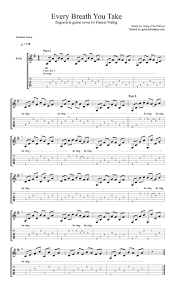 How To Play Every You Every Me On Guitar Every Breath You Take Fingerstyle Guitar Tab Pdf Guitar Sheet Music Guitar Pro Tab Download Guitar Tabs Guitar Sheet Music Guitar Tabs Songs