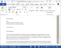7 letter words made by unscrambling the letters in combine. Sample Mail Merge Letter For Word