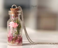 Echte Blumen Kette In Harz Nachtleuchtend Terrarium Kette Mit Getrockneten Pflanzen Wie Ein Botanischer Garten Der I Kette Mit Flasche Terrarium Echte Blumen