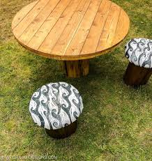 How To Make A Toadstool Tree Trunk Table Tree Stump Table Stump Table