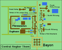 Apakah jenis bahan binaan angkor thom yang digunakan?. Angkor Thom Wikipedia Bahasa Indonesia Ensiklopedia Bebas