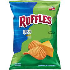 Ruffles Queso Cheese Flavored Potato Chips 8 5 Oz Bag Walmart Com In 2021 Ruffles Queso Queso Cheese Flavor