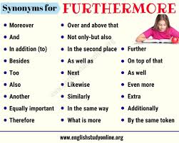 Furthermore Synonym List Of 25 Useful Synonyms For Furthermore English Study Online Essay Writing Skills Writing Words Learn English Words