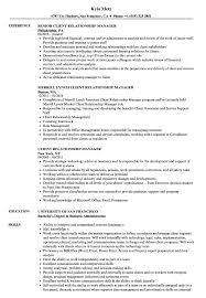 Reviewed security procedures with office staff. Client Relationship Manager Resume Samples Velvet Jobs