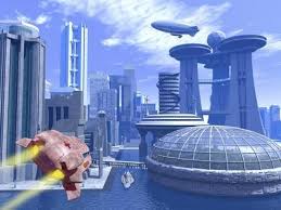 Futuristic City, Artwork' Photographic Print - Roger Harris | Art.com