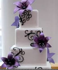 Best black square wedding cake with ribbon design ideas. Purple Wedding Cakes Decoration Ideas Little Birthday Cakes