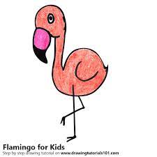 3.draw a big mouth, and then draw a round eye. Kawaii Cute Flamingo Drawing Novocom Top