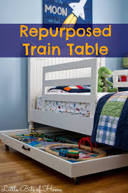 Little Bits Of Home Repurposed Train Table Big Boy Bedrooms Toddler Boys Room Kids Room