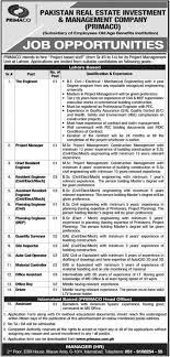 Pakistan Real Estate Company Primaco Jobs 2020 Application Form Job Administrative Jobs Real Estate Investing