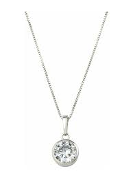 Amor Kette Mit Anhanger Fur Damen Weissgold 375 Zirkonia Klingel