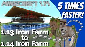 Lucky for us, iron farms are easy to build and can output a good amount of iron. How To Make An Iron Farm In Minecraft 1 14 Convert A 1 13 Iron Farm To Minecraft 1 Farm Minecraft Iron Farm Minecraft