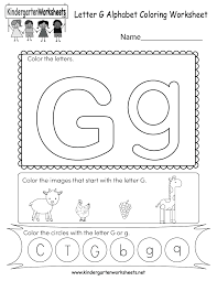 This Is A Letter G Alphabet Coloring Activity Worksheet Kids Can Color The Uppercase And Lowercase Alphabet Kindergarten Color Worksheets Letter G Worksheets
