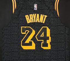 Black And Yellow Lakers Jersey Youth Men 24 Kobe Bryant Jersey City Edition Black Los Angeles Lakers Jersey Player Kobe Bryant Los Angeles Lakers Black And Navy