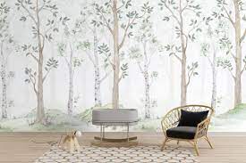 kindertapete wald buntstift kids room wallpaper room wallpaper nursery wallpaper