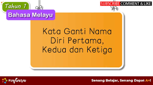 Saya—digunakan apabila bercakap dengan seseorang yang baru dikenali atau dalam suasana rasmi. Tahun 1 Bahasa Melayu Tatabahasa Kata Ganti Nama Diri Pertama Kedua Dan Ketiga Youtube