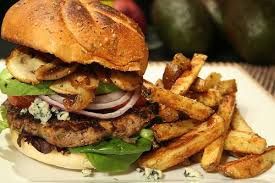 Black And Bleu Burger Red Robin Nutrition Healthy Burger And Fries Spectacular Meals Healthy Hamburger Hamburger Fries Burger Fries