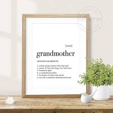 Grandmother Grandma Granny Nana Gran Printable Art Etsy Grandmother Gifts Diy Mom Birthday Gift Mothers Day Cards