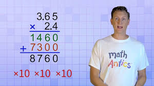 We then put three decimal places in 13082 and we finally get the answer: Decimal Multiplication Division Youtube