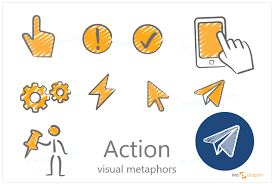 Action Symbols Abstract Concept Visualization By Powerpoint Hand Touch Screen Clicking Exclamation Creative Presentation Ideas Visual Metaphor Powerpoint