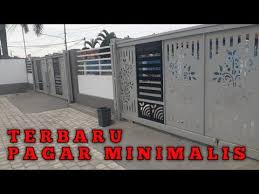 Pagar rumah minimalis yang lebih menitikberatkan pada pemanfaatan yang optimal untuk … Pagar Minimalis Terbaru Youtube Em 2020
