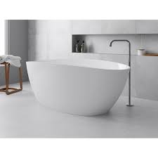 Baignoire Ilot Ovale L 157x L 71 Cm Blanc Brillant Stori Baignoire Salle De Bains Moderne Salle De Bain