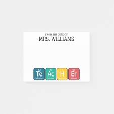 Periodic Table Elements Spelling Teacher Post It Notes Zazzle Com Post It Notes Teachers Appreciation Week Gifts Note Paper